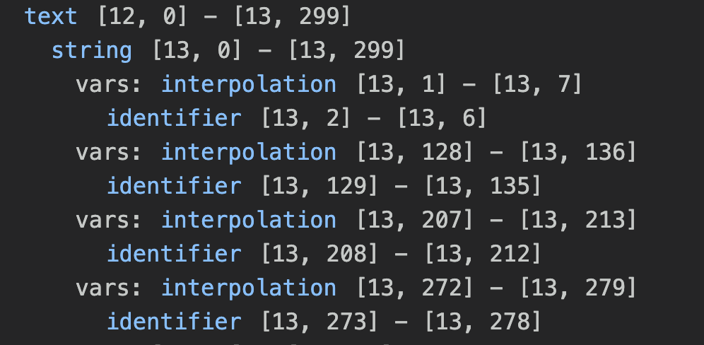 Tree-sitter generates one lexer token for subsequent text matching the same type